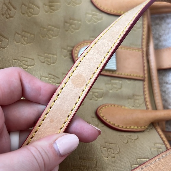 Vintage Dooney & Bourke Signature Monogram DB Logo Canvas/Leather Shoulder Bag - Picture 12 of 13